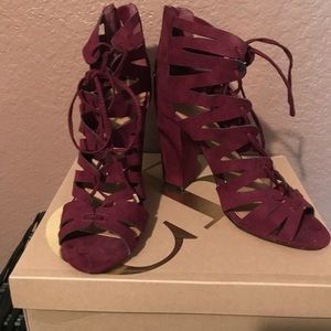 Beautiful wine high heels